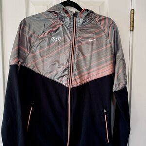 Nike Oklahoma State OSU Cowboys Gray and Black Jacket with Orange Accents Size L